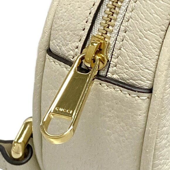 Auth GUCCI Ophidia Mini Backpack 598661 Cream Navy Red Leather Backpack - Picture 6 of 16